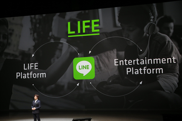 【圖三】LINE未來將以「生活」為主軸提供新服務，以生活平台與娛樂平台創造全新生活體驗